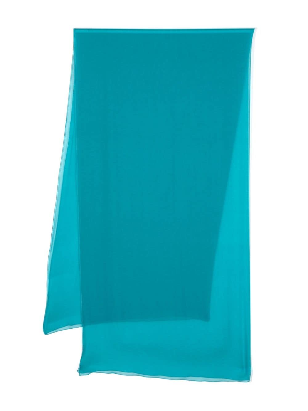 Turquoise silk scarf