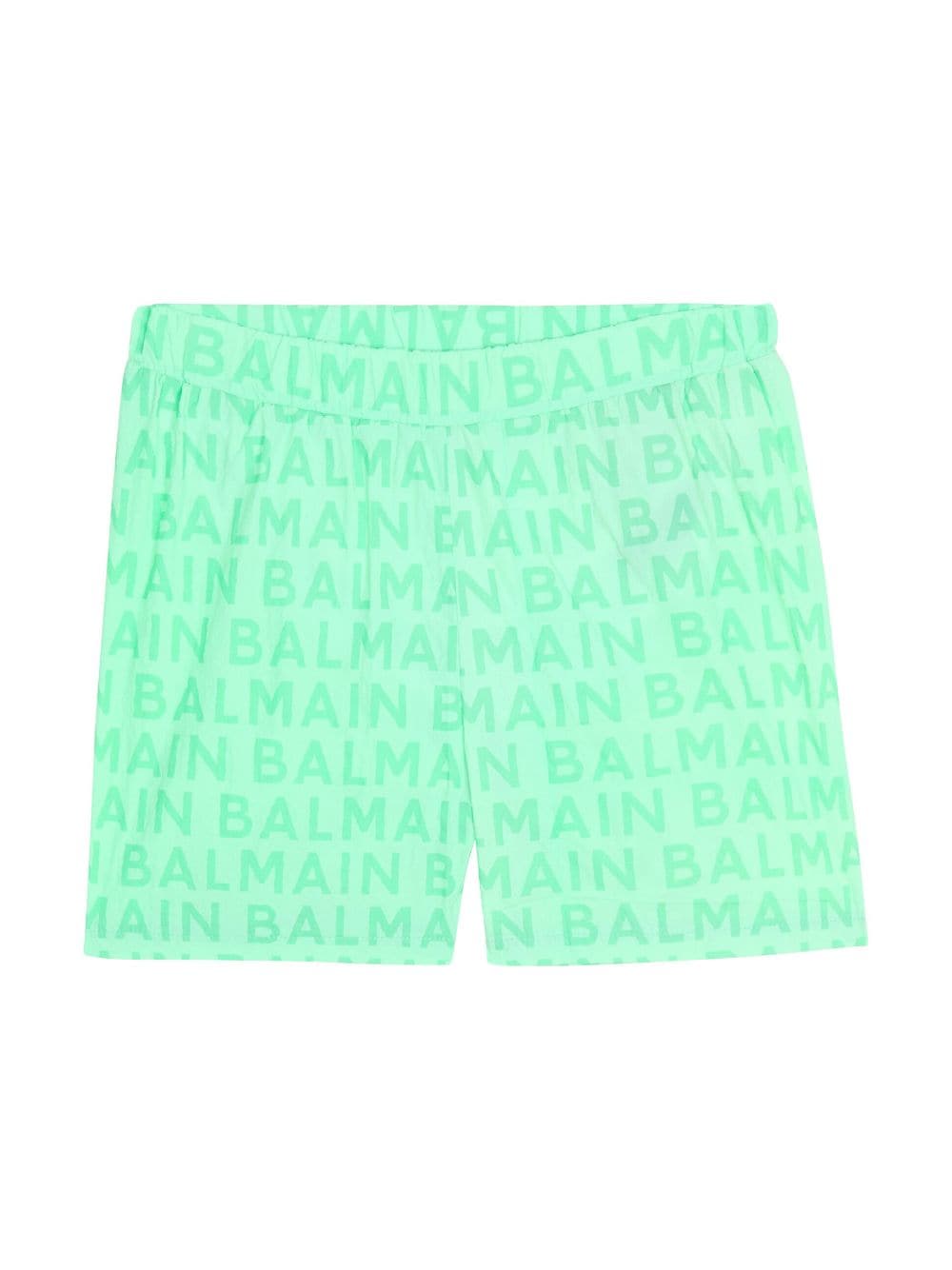 Costume boxer verde acqua logo all-over