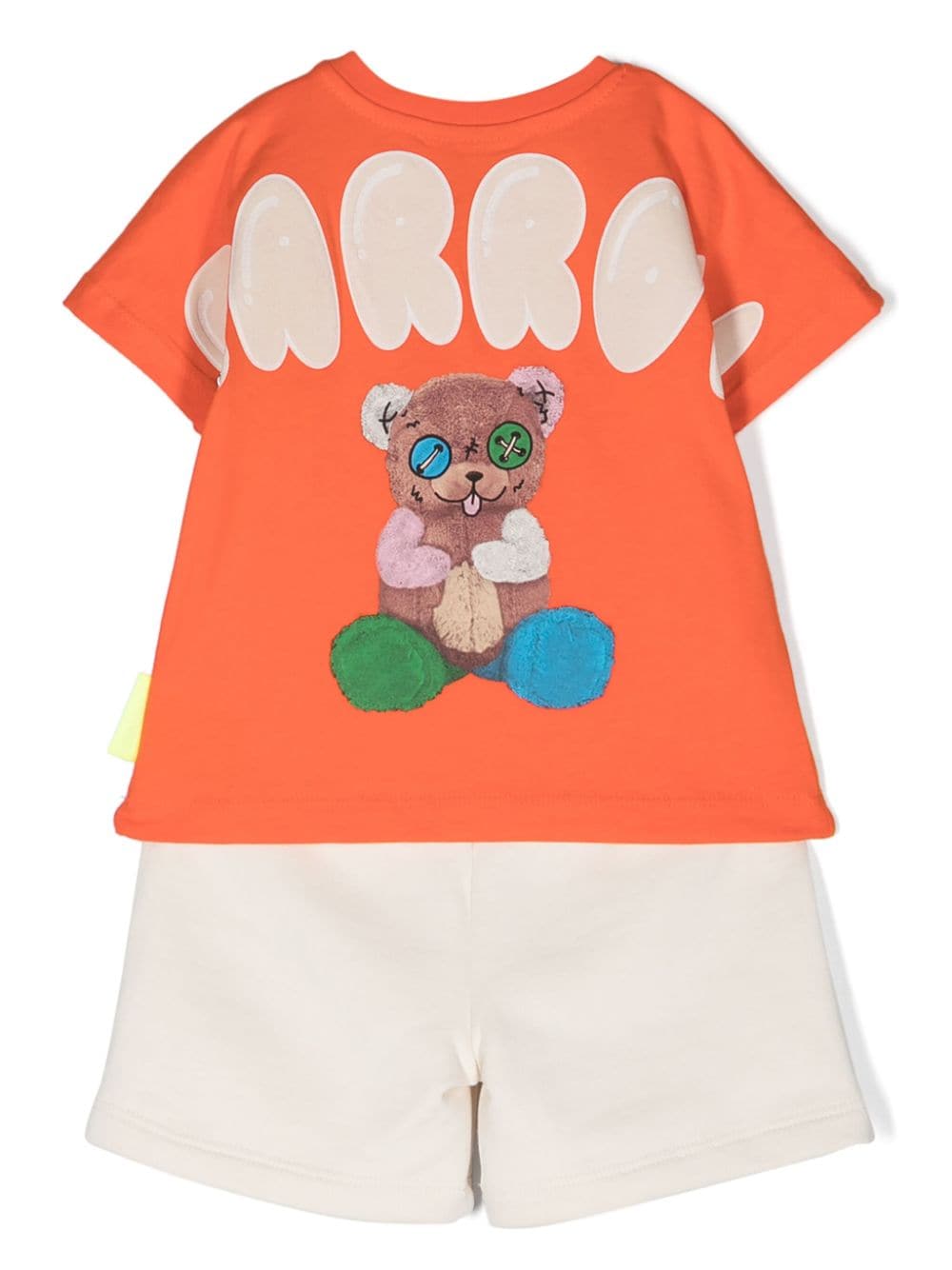 Orange-cream baby t-shirt/shorts set