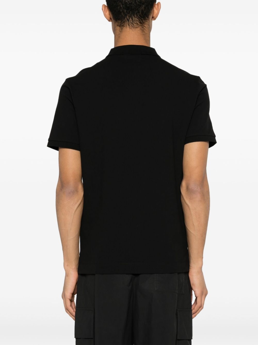 Black mini logo polo shirt