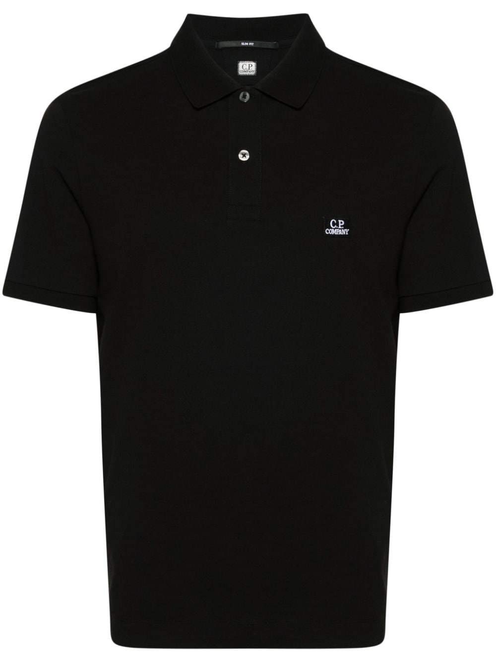 Black mini logo polo shirt