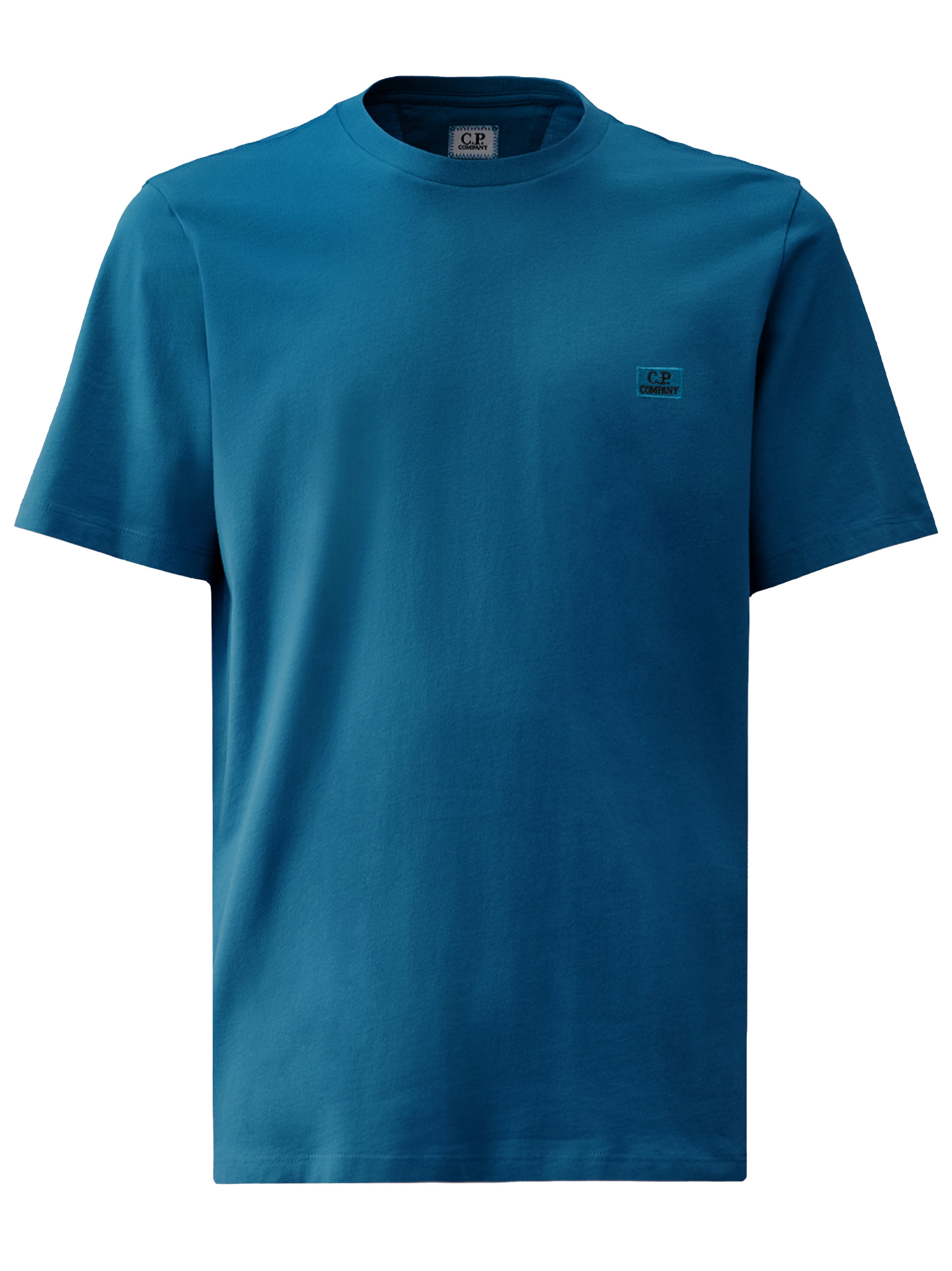 T-shirt blu mini logo petto