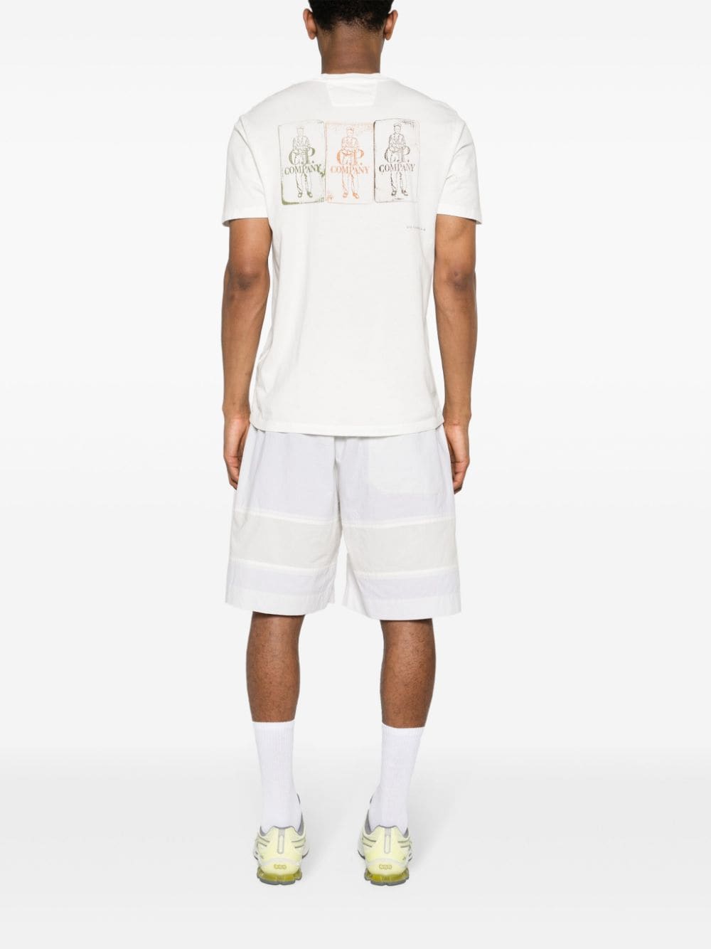 White t-shirt with front/back logo