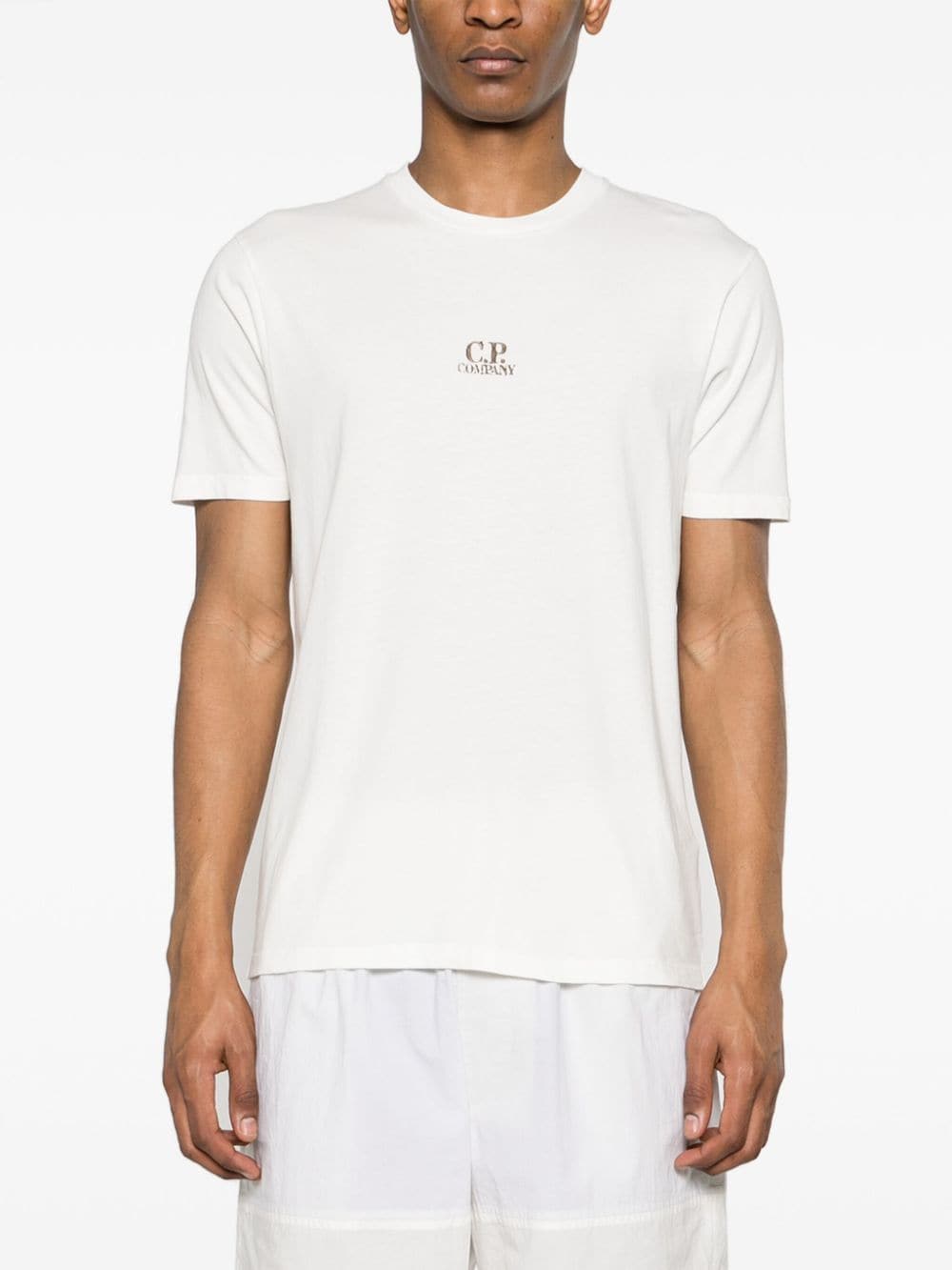 White t-shirt with front/back logo