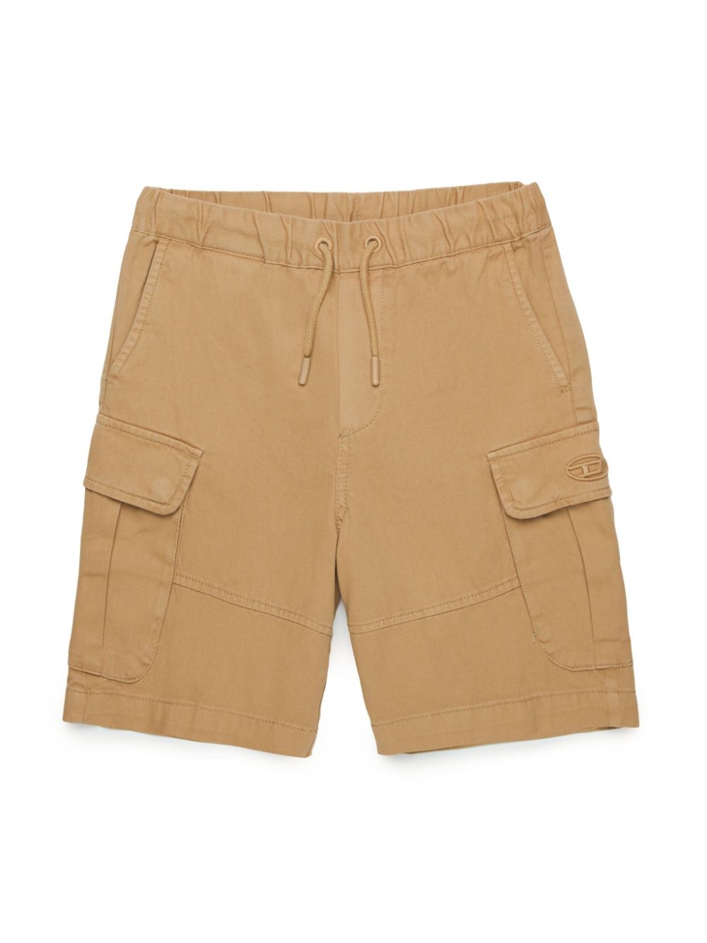 Short marrone logo ricamo