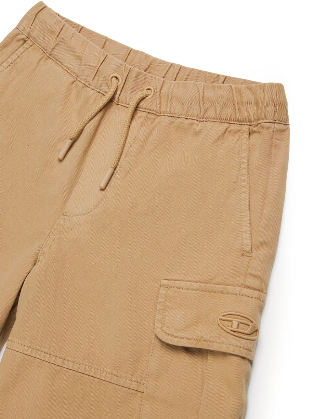 Brown shorts with logo embroidery