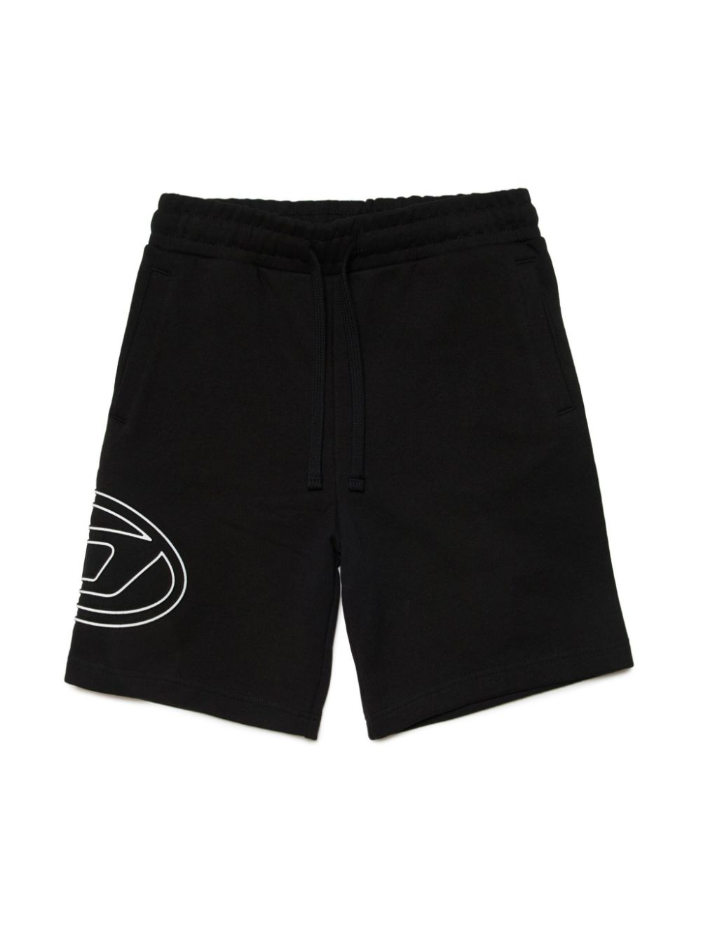 Black logo leg shorts