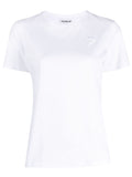 T-shirt bianca logo ricamo