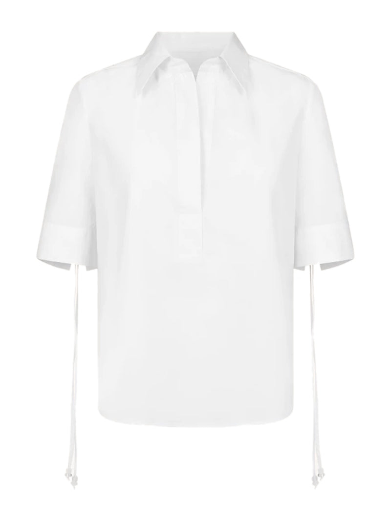 Regular fit white short sleeve shirt