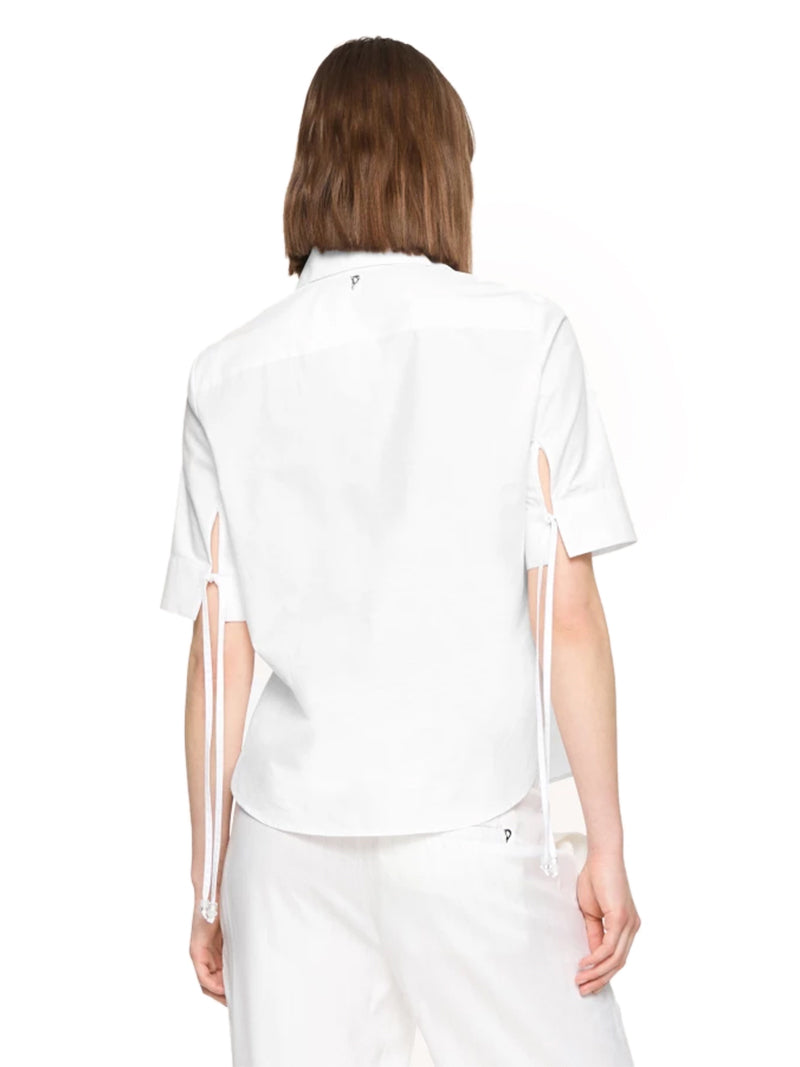 Regular fit white short sleeve shirt