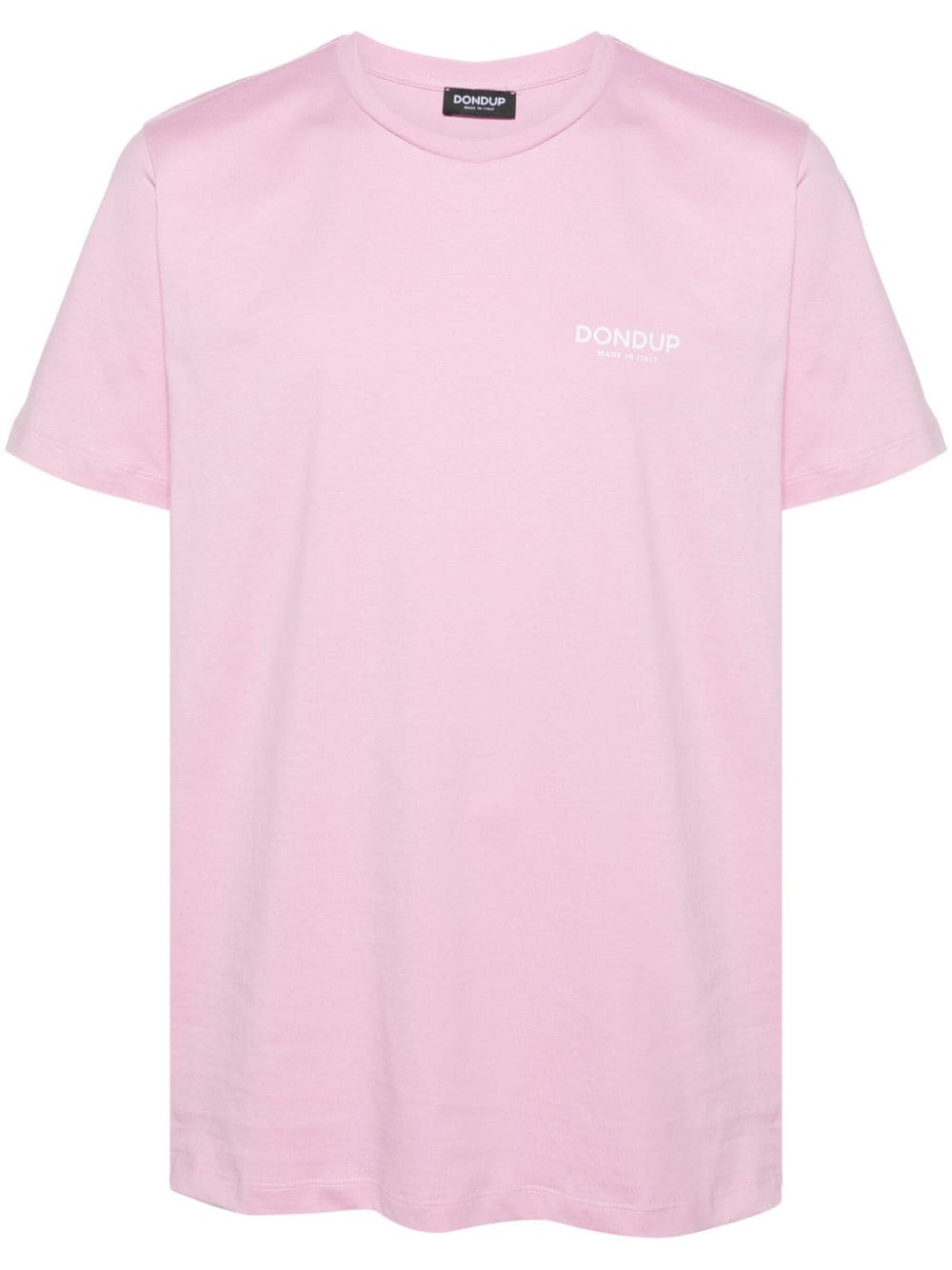 T-shirt rosa logo stampa