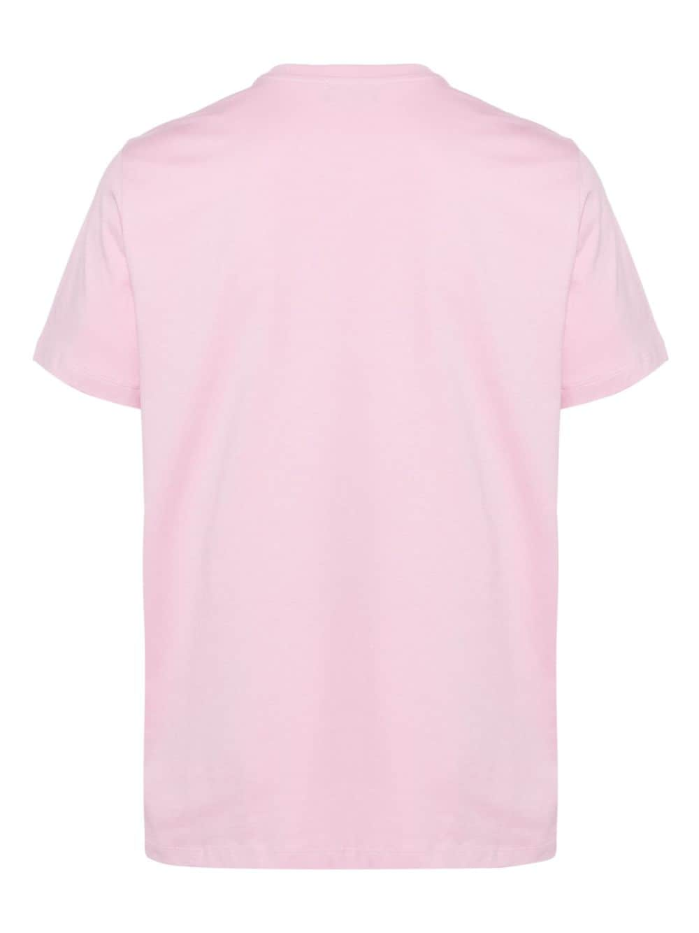 Pink logo print t-shirt