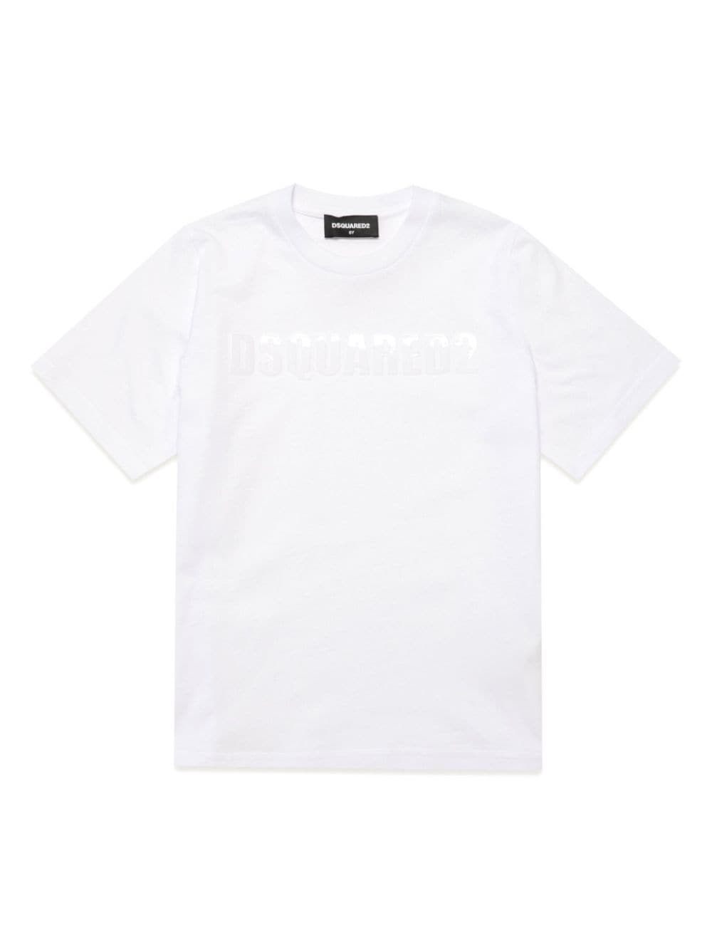 White shiny logo t-shirt