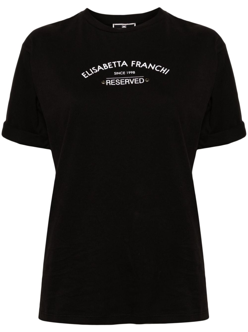T-shirt nera logo stampa
