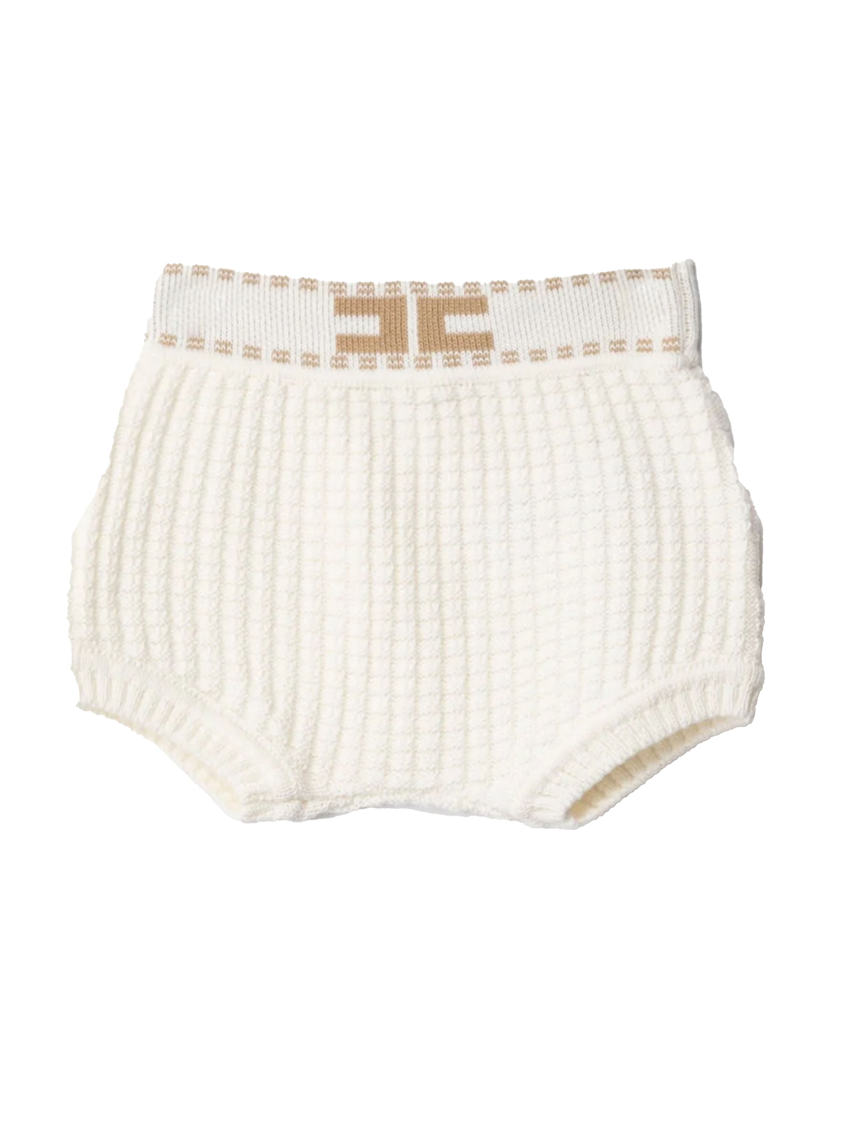 Ivory knitted baby culotte