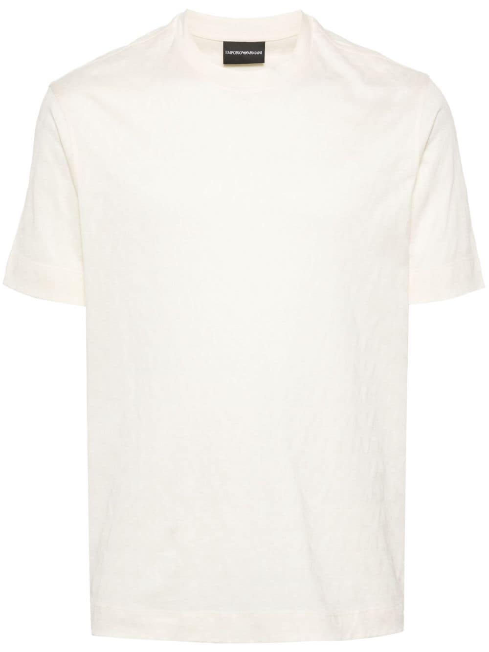 Cream T-shirt with all-over logo