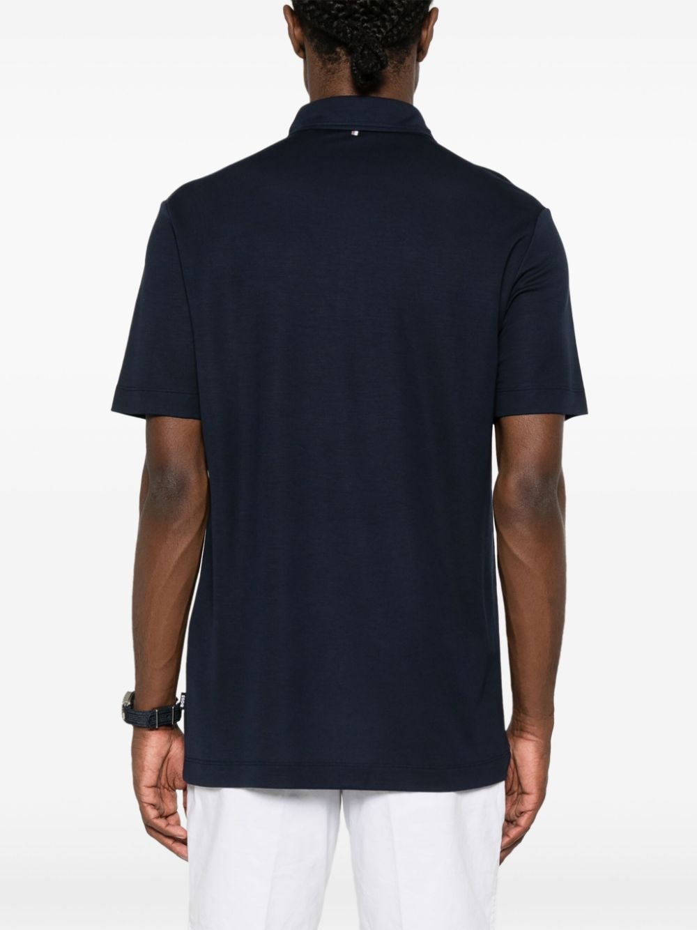 Polo blu mini logo ricamo 50508830 404 BOSS 