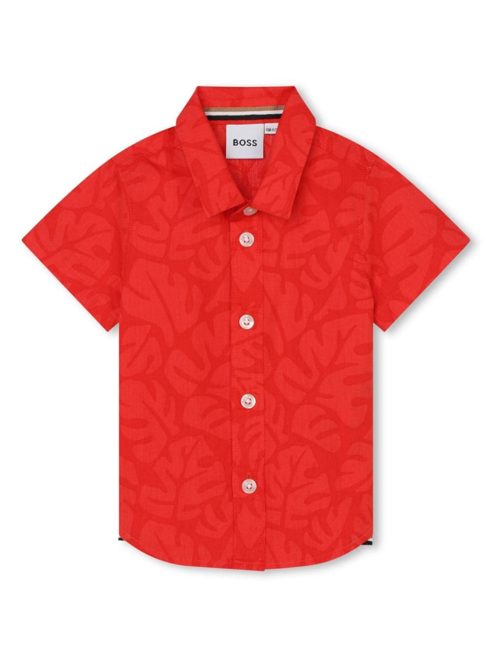 Camicia neonato rosso in cotone