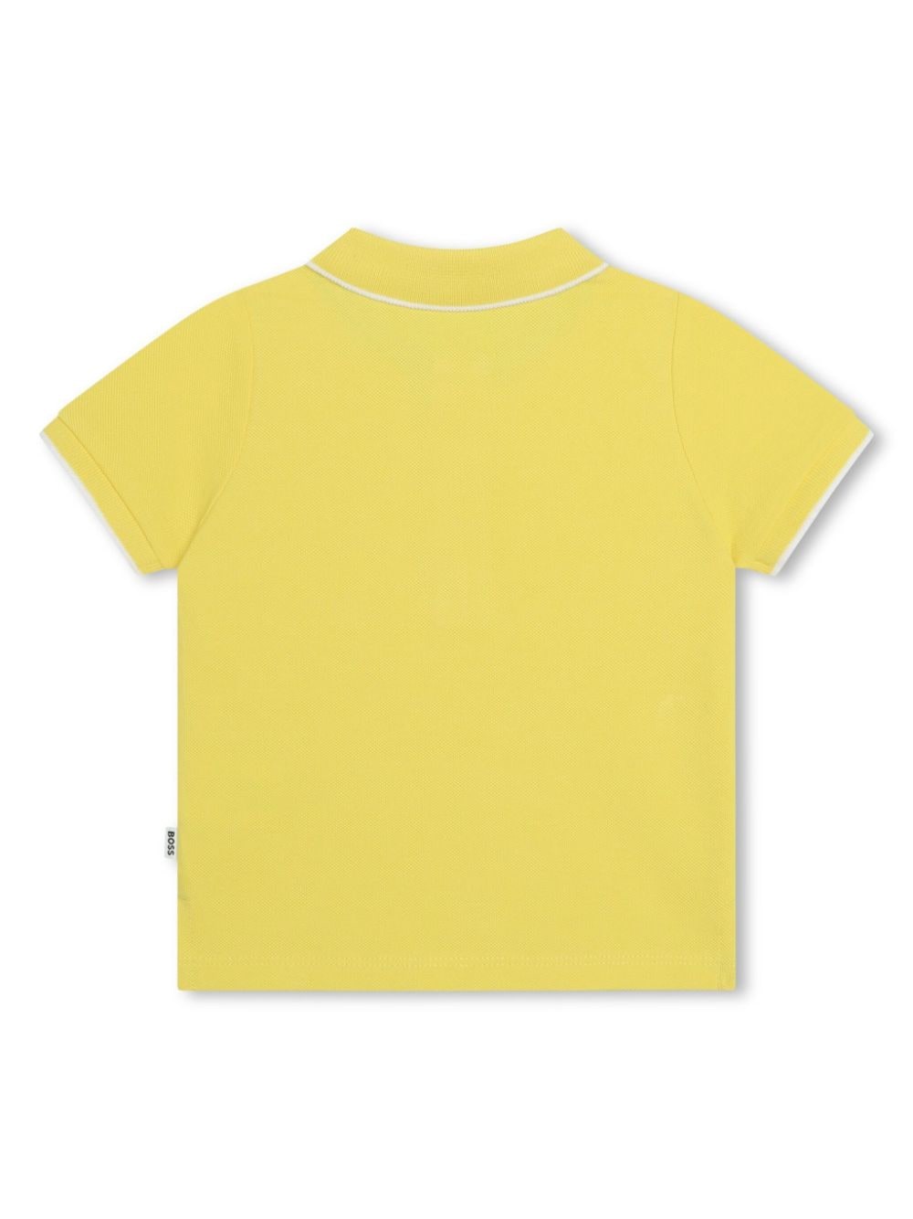 Polo gialla neonato mini logo ricamo