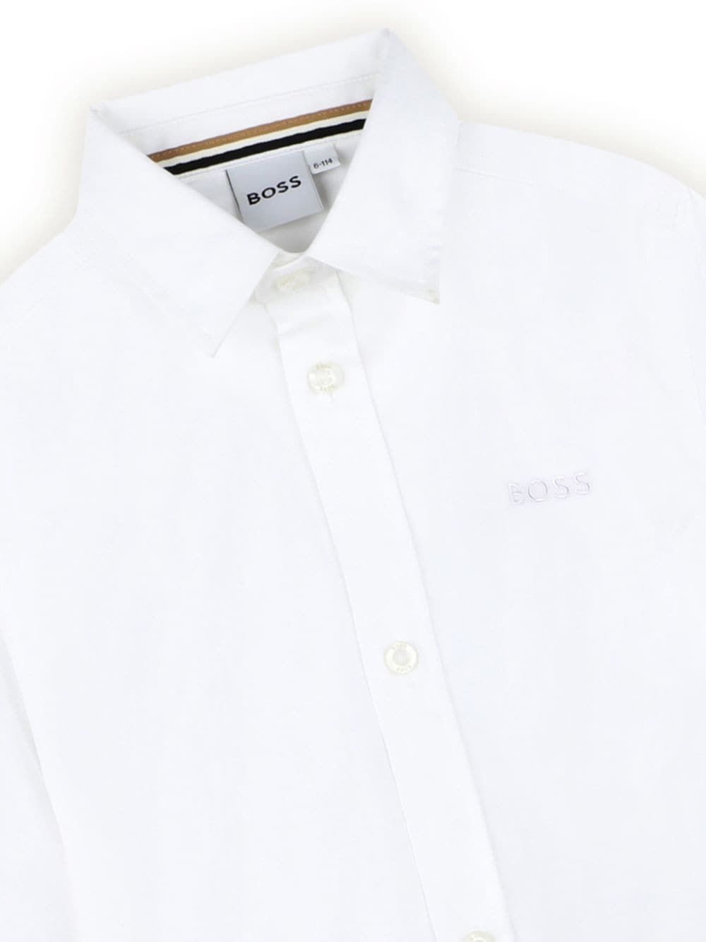 Camicia bianca logo ricamo