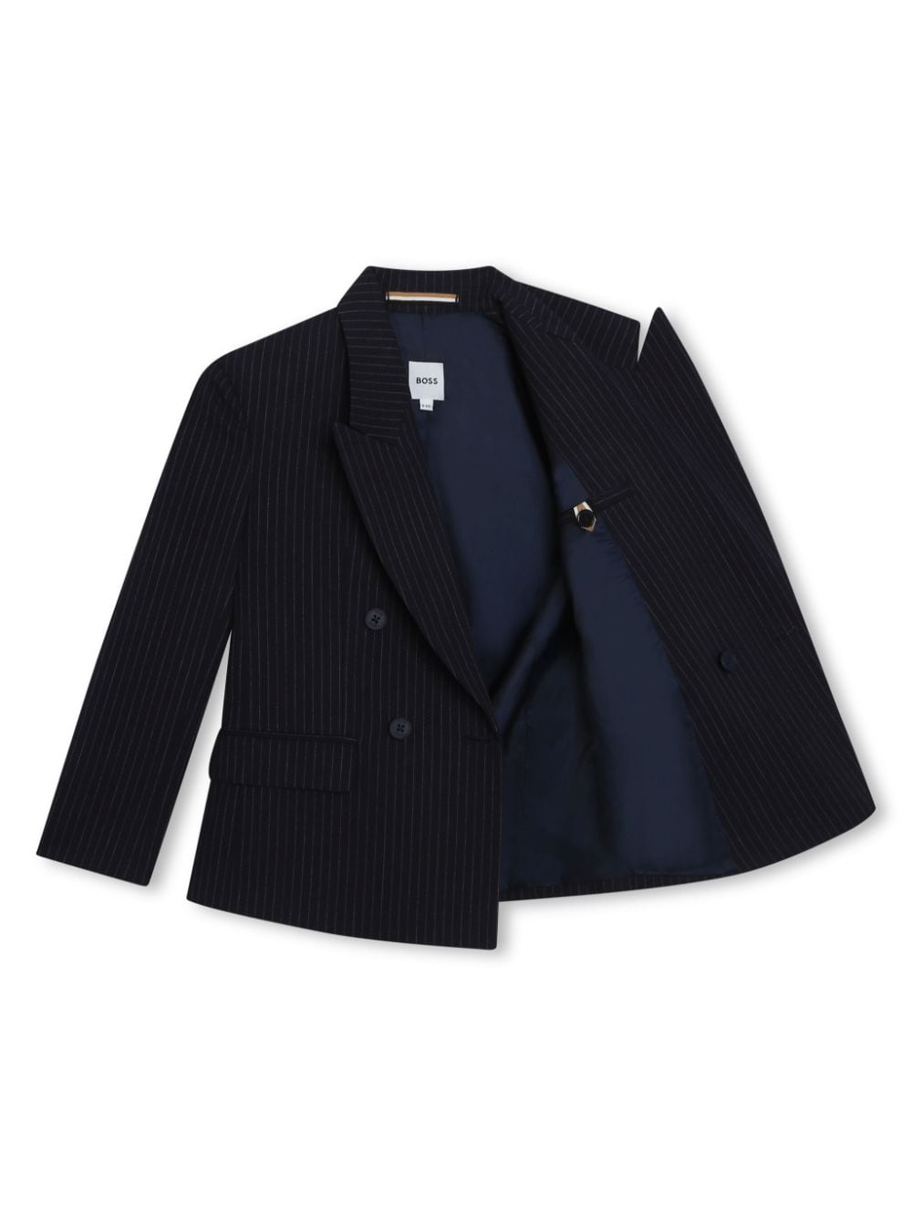 Blazer gessato blu scuro