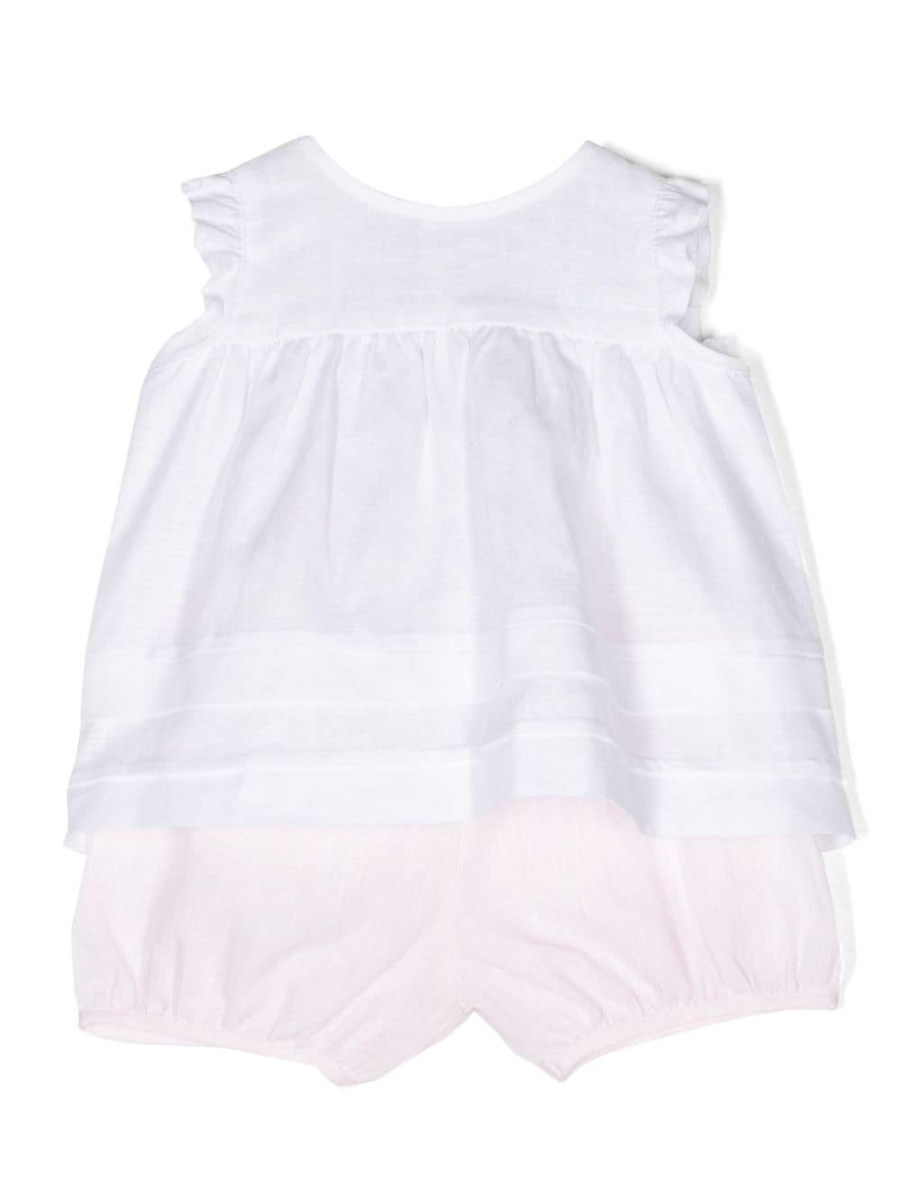 Baby girl's linen blouse/short set