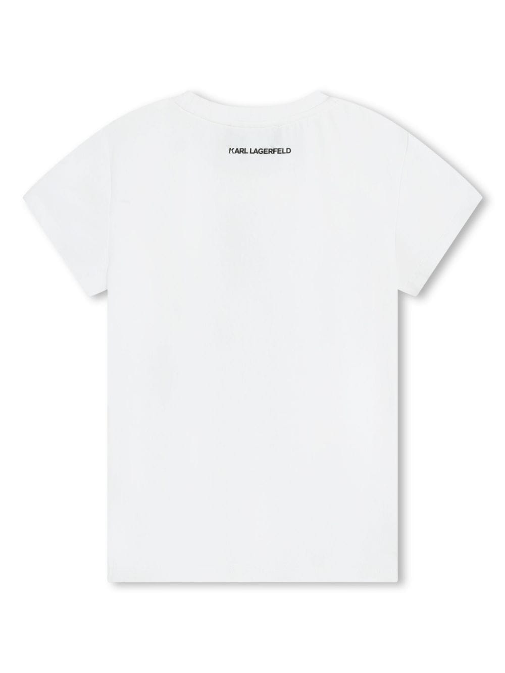 T-shirt bianca logo strass