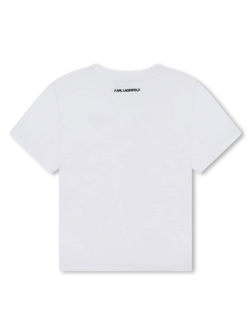 T-shirt bianca Karl paillettes