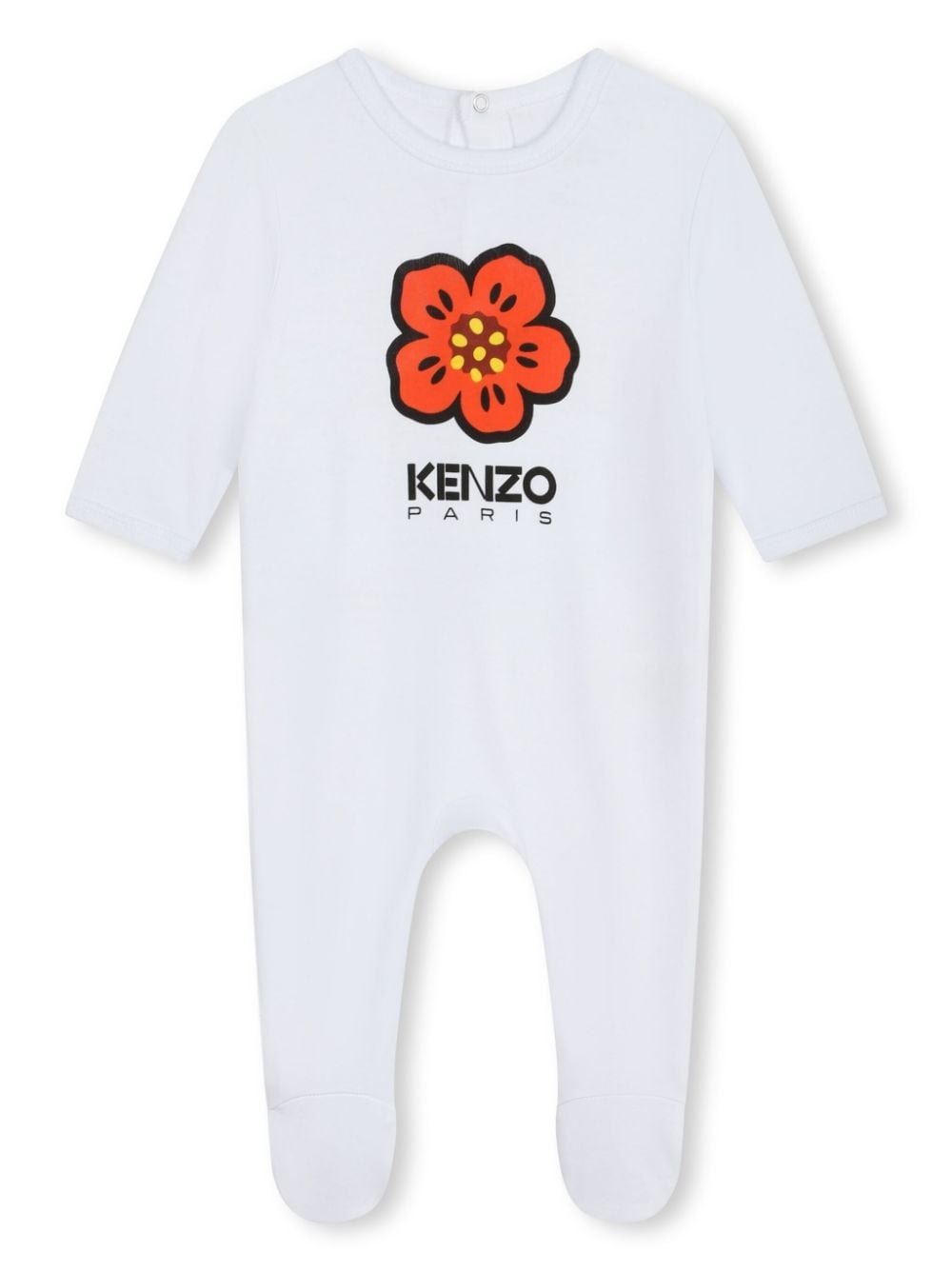 White/multicolor baby onesies set