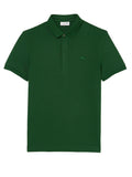 Polo con abbottonatura frontale nascosta verde