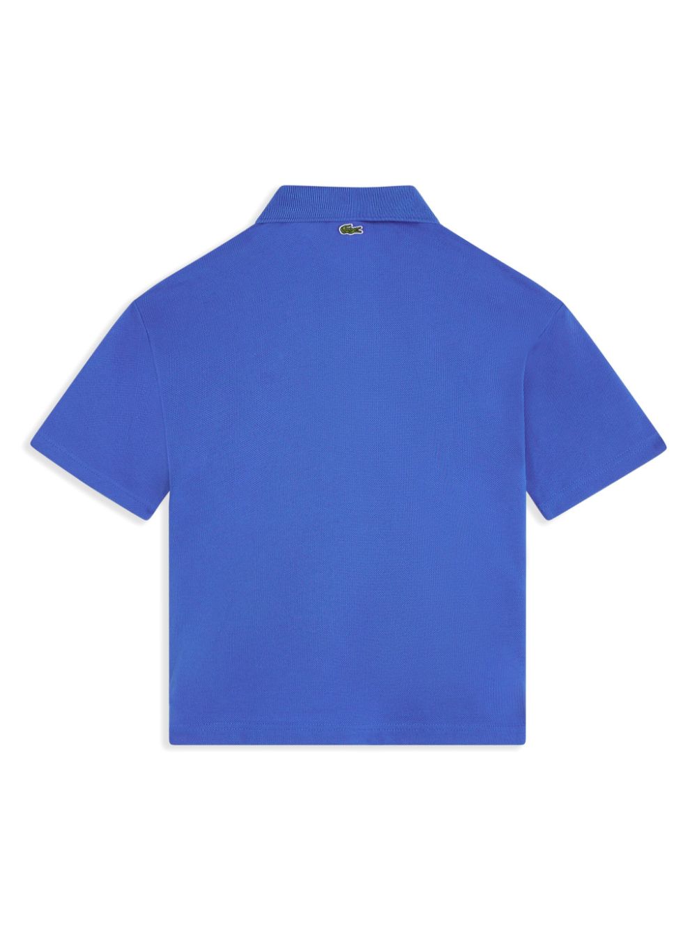 Blue polo shirt with big logo embroidery