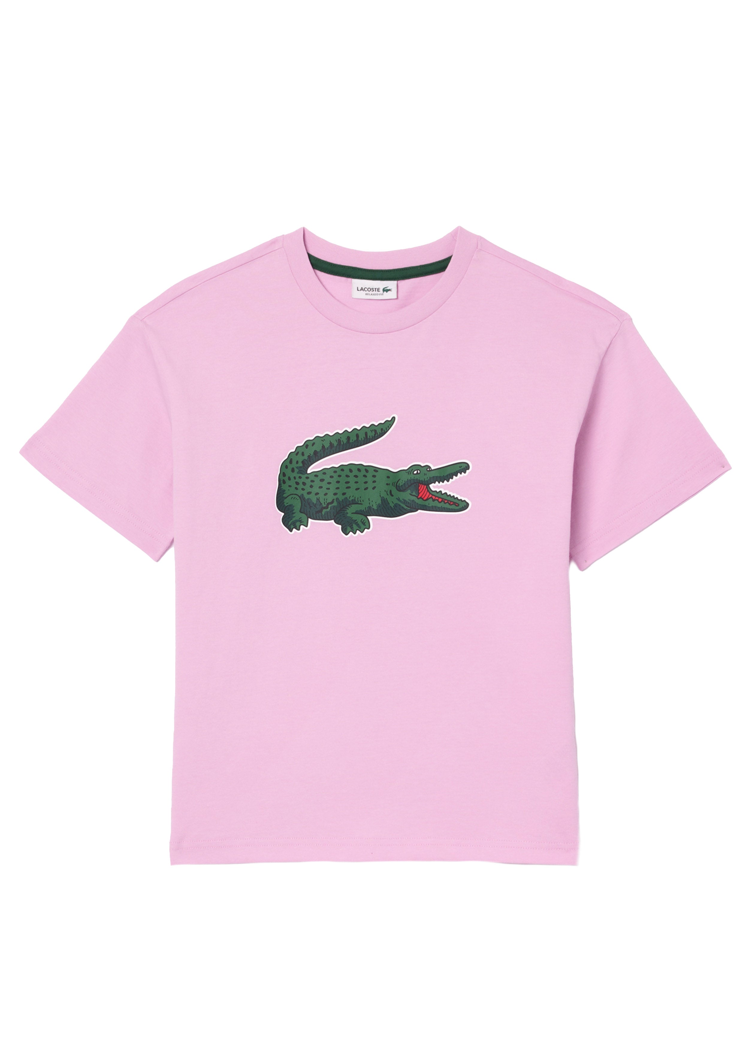 T-shirt rosa big logo stampa