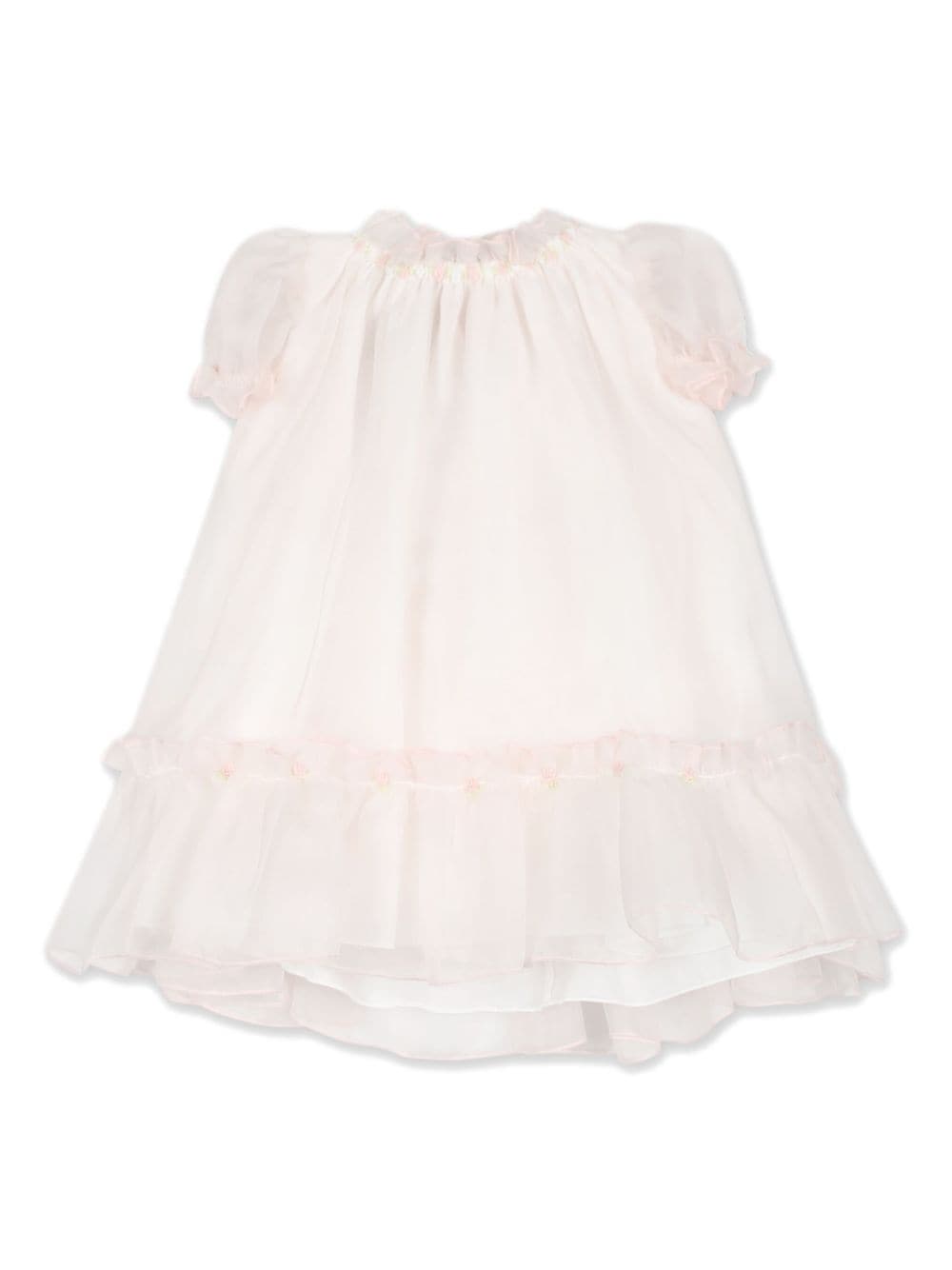 Baby girl's pink silk tulle dress