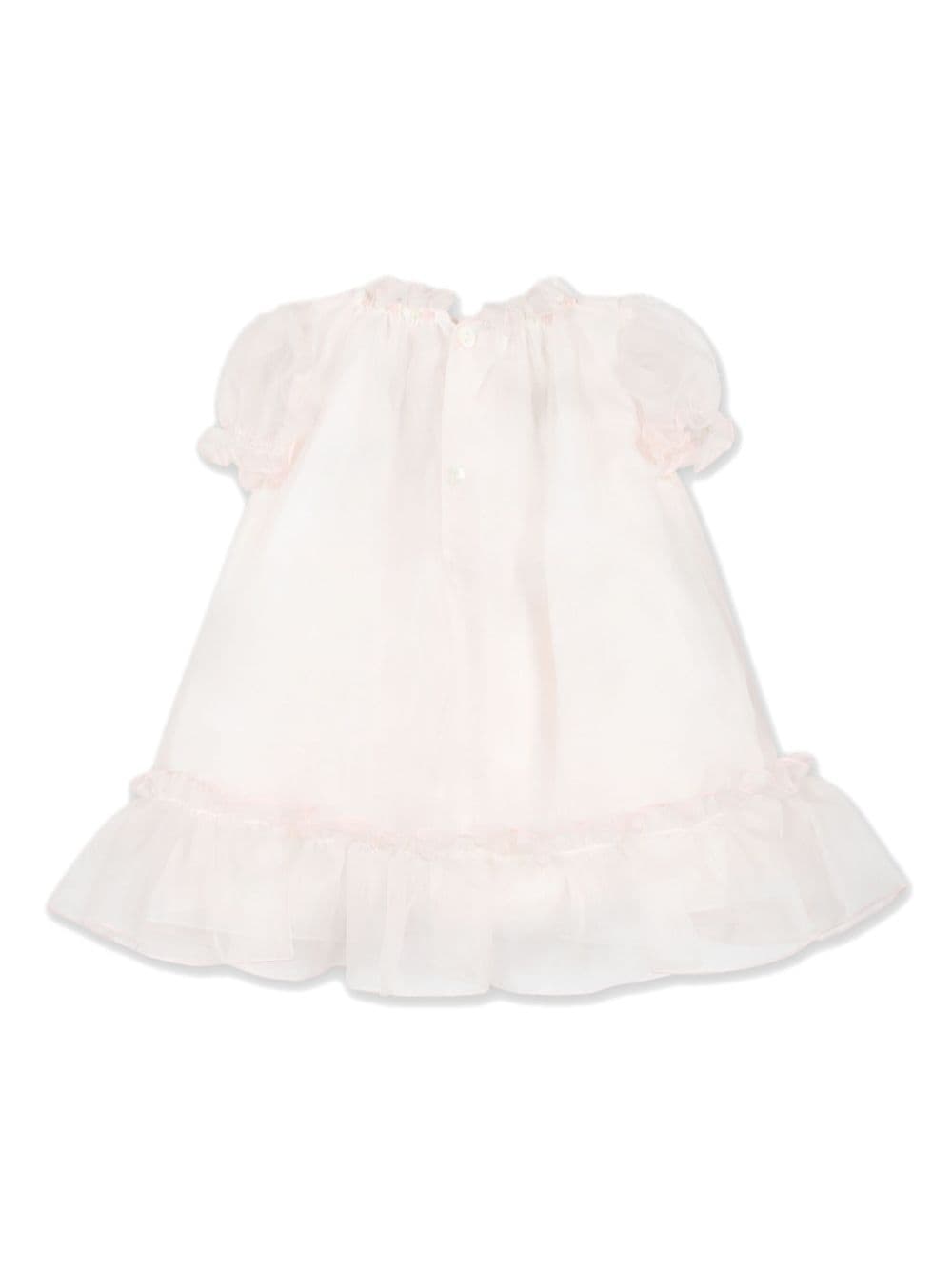 Baby girl's pink silk tulle dress