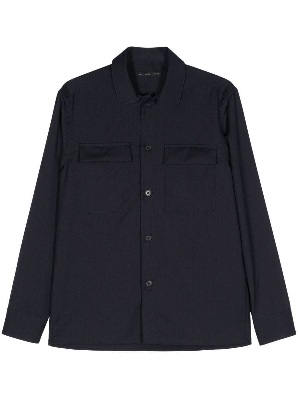Giacca-camicia blu lana L1CSS246538 E016 LOW BRAND 