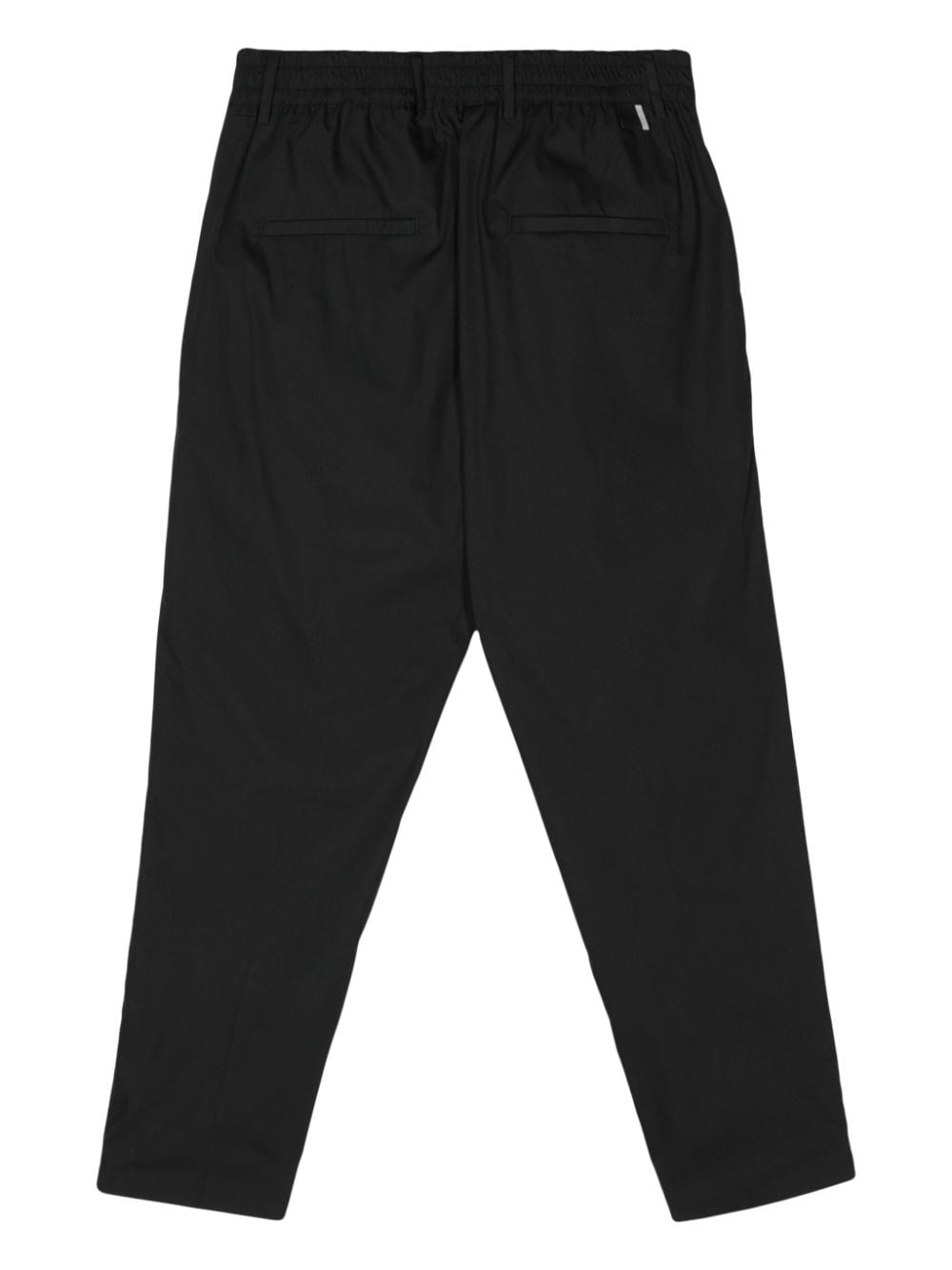 Black tapered trousers with medium waist