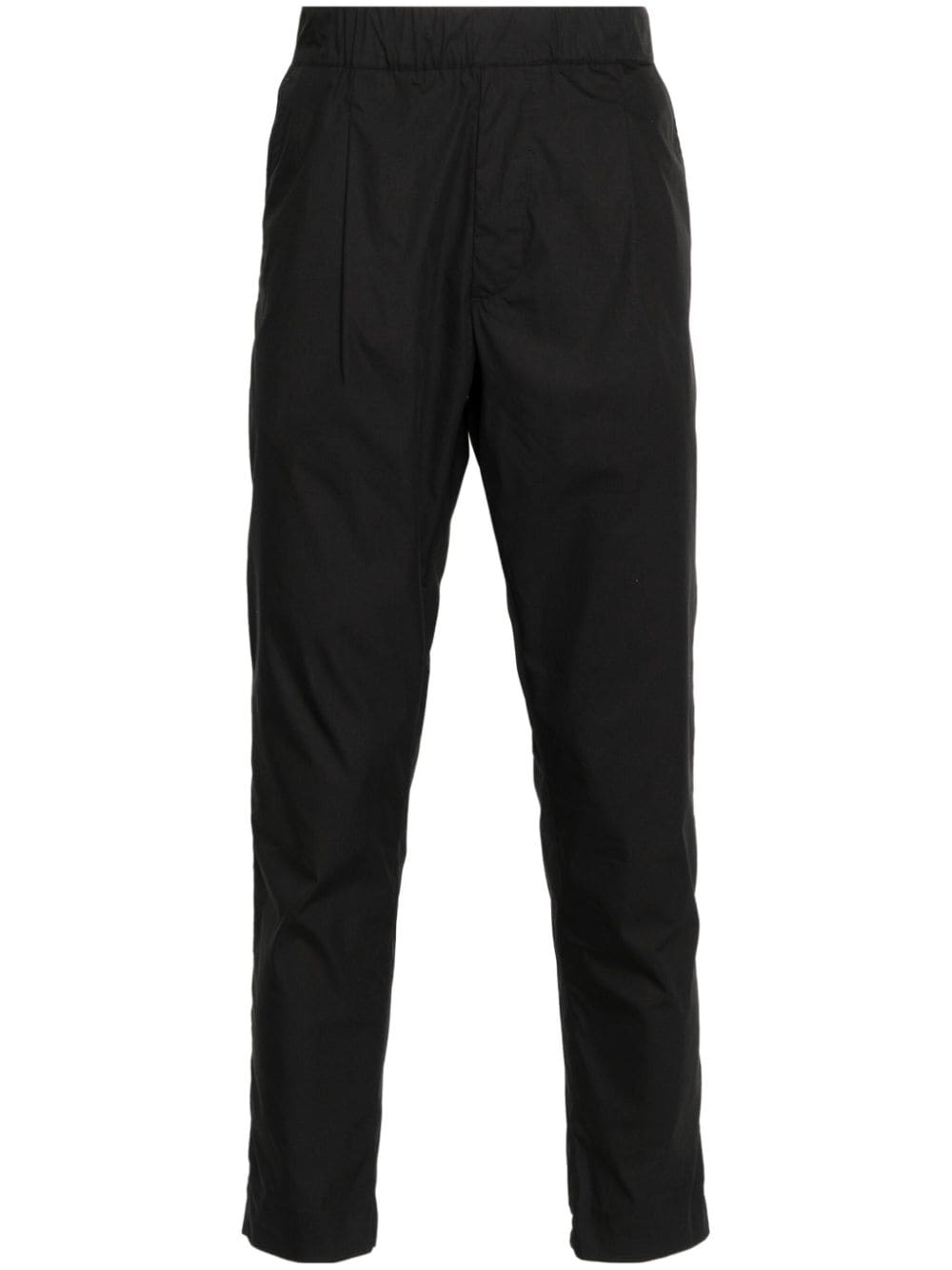 Black tapered trousers