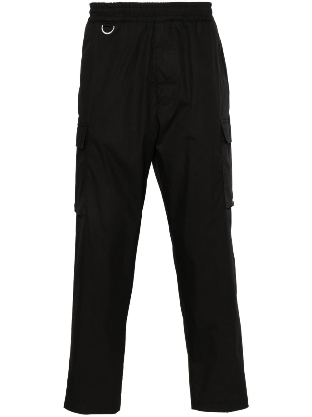 Black cargo crop pants