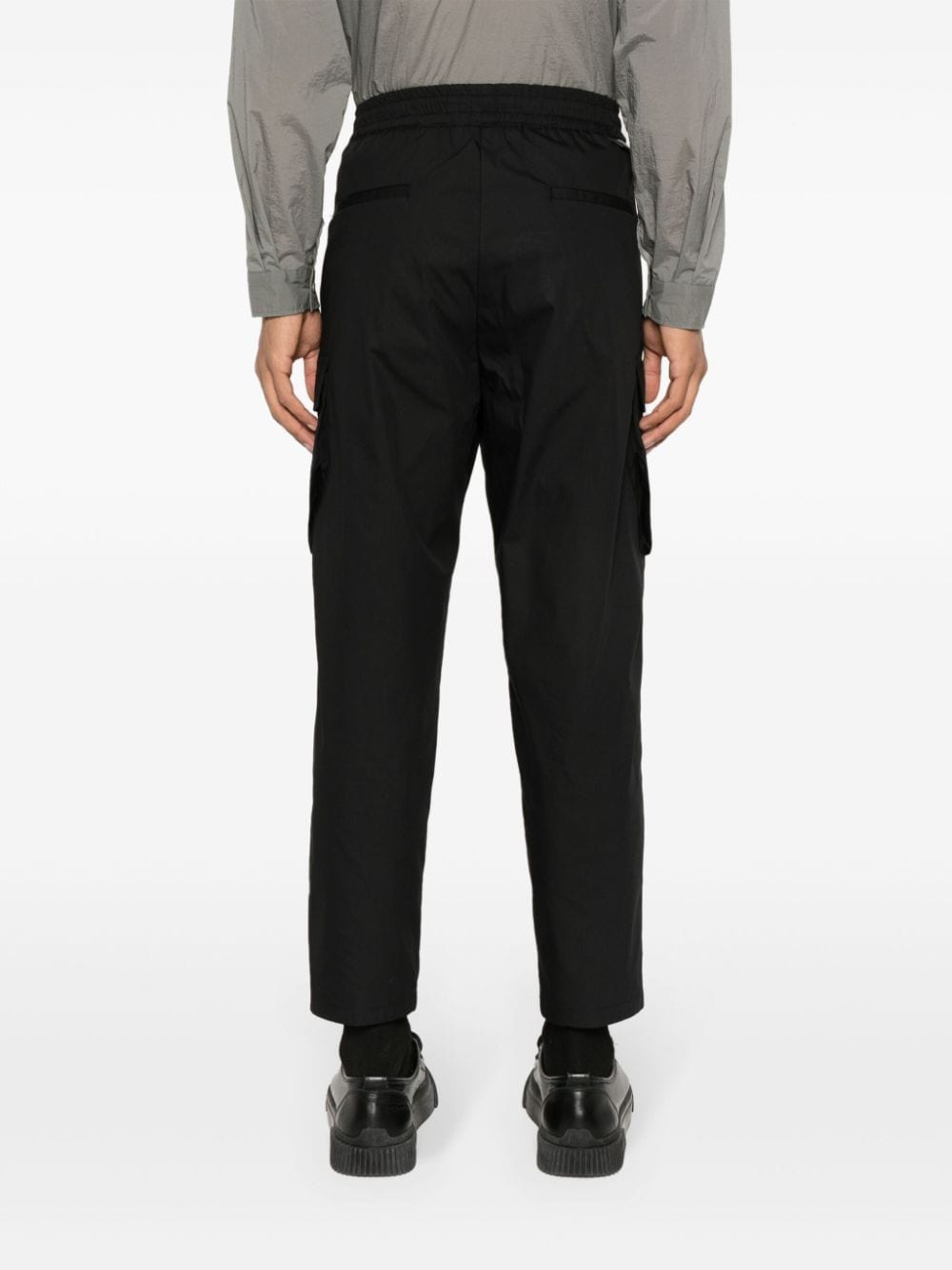 Black cargo crop pants