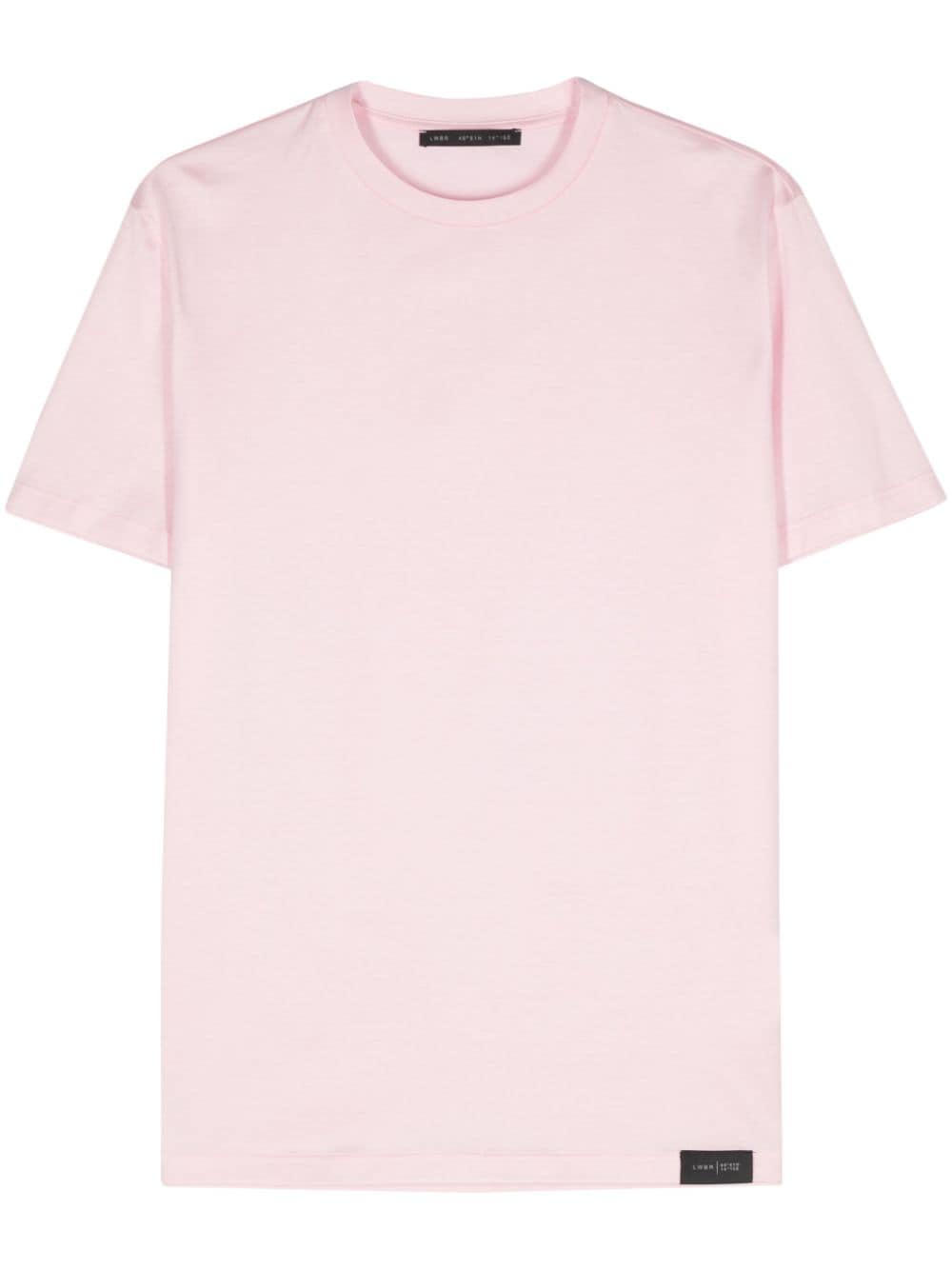 Maglia rosa mini etichetta orlo