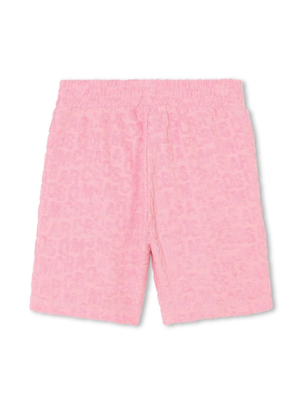 Pink shorts with all-over logo