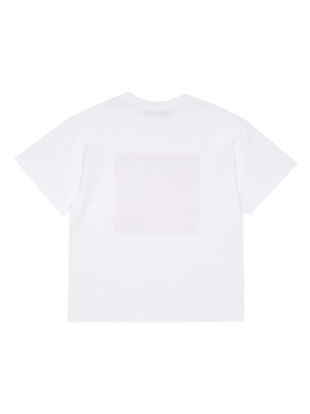 White T-shirt with square logo print