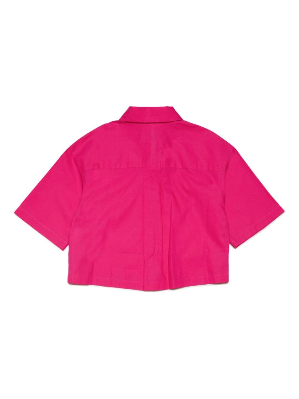 Camicia magenta logo ricamo