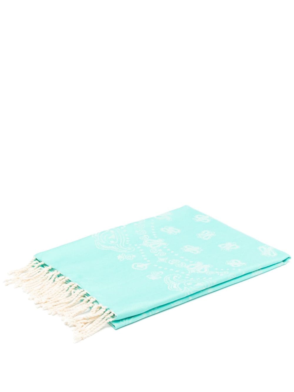 Turquoise bandana pattern beach towel