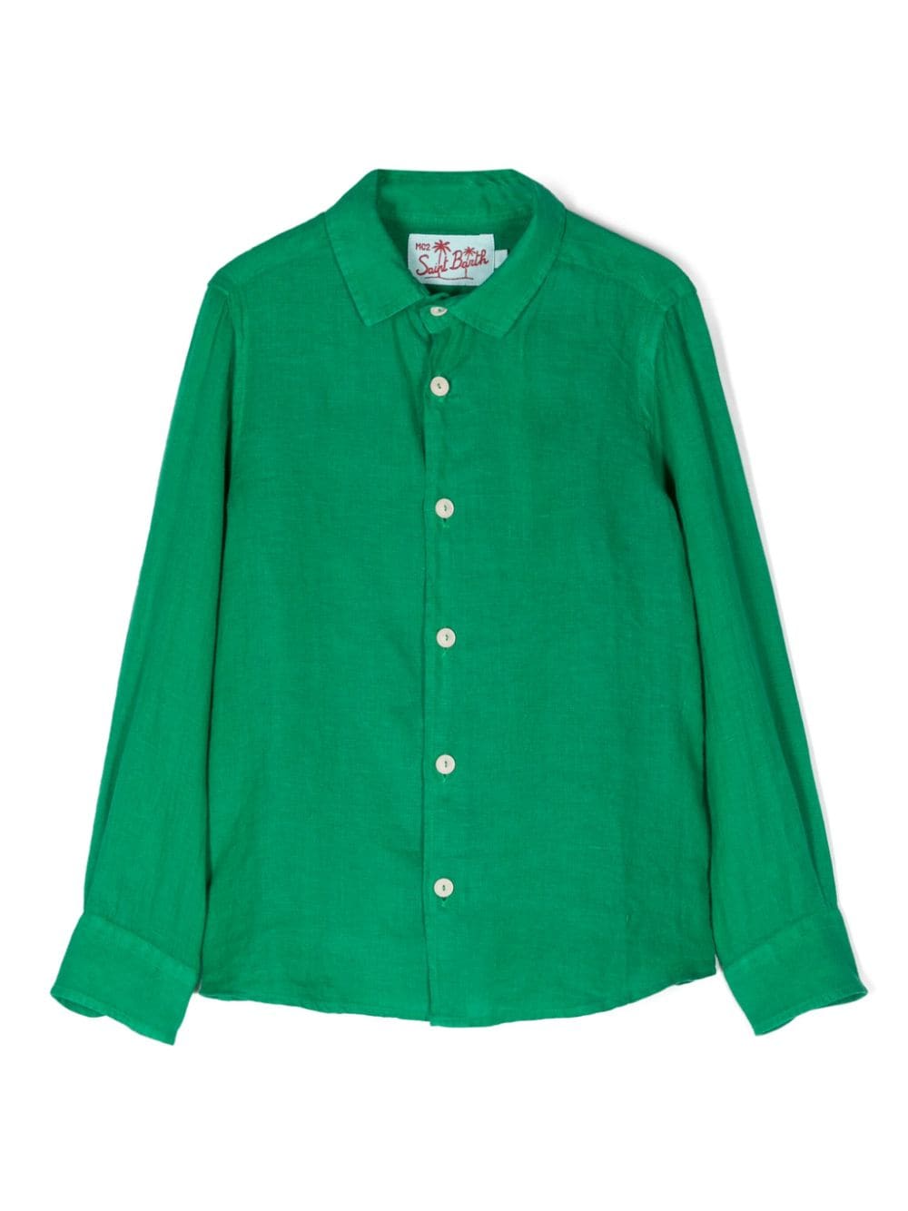 Agnes green linen shirt