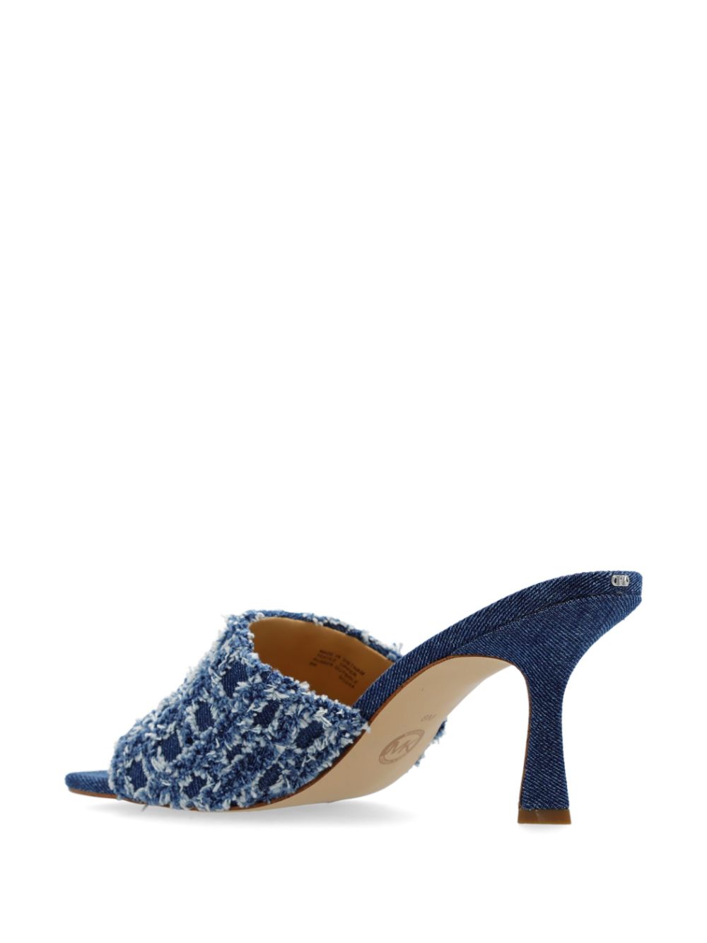 Tessa sabot sandal in frayed denim