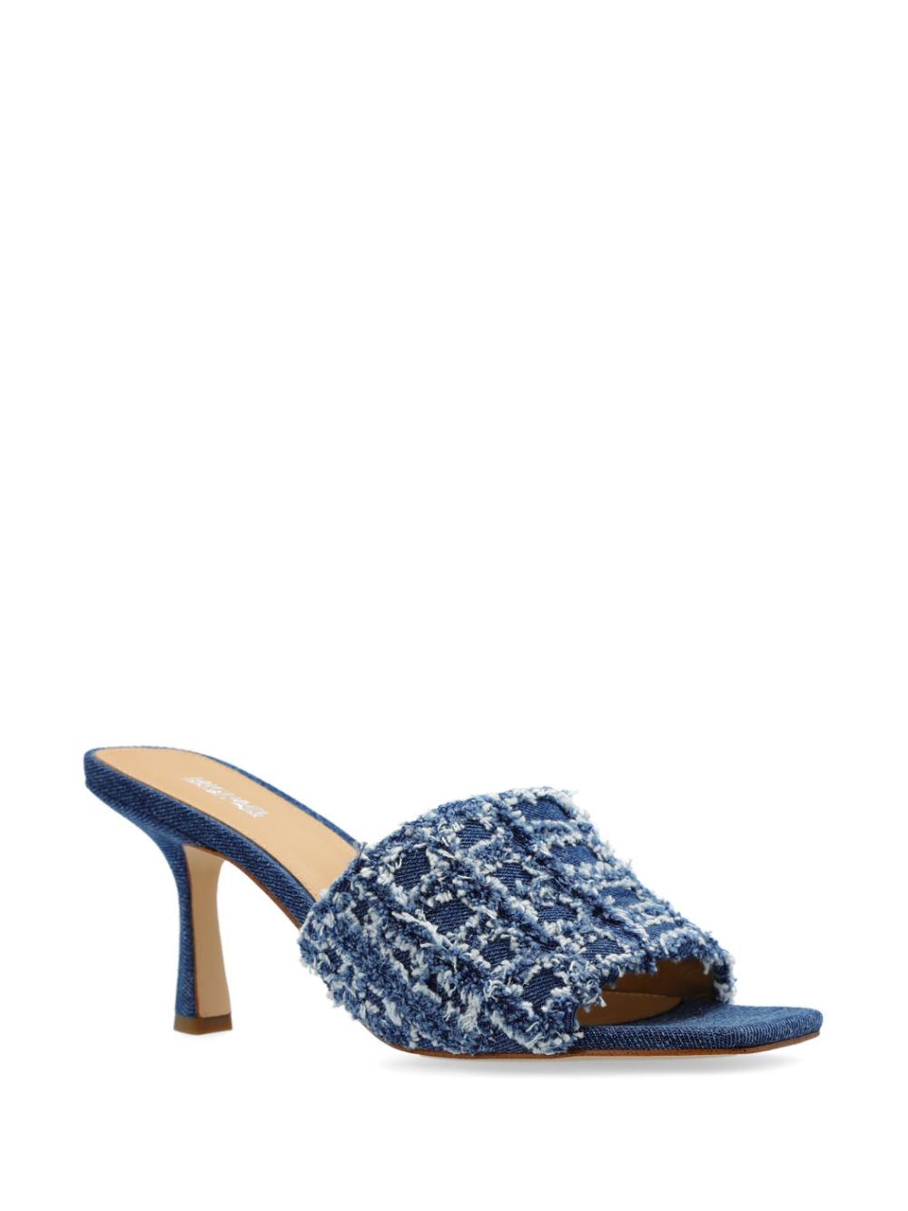 Tessa sabot sandal in frayed denim