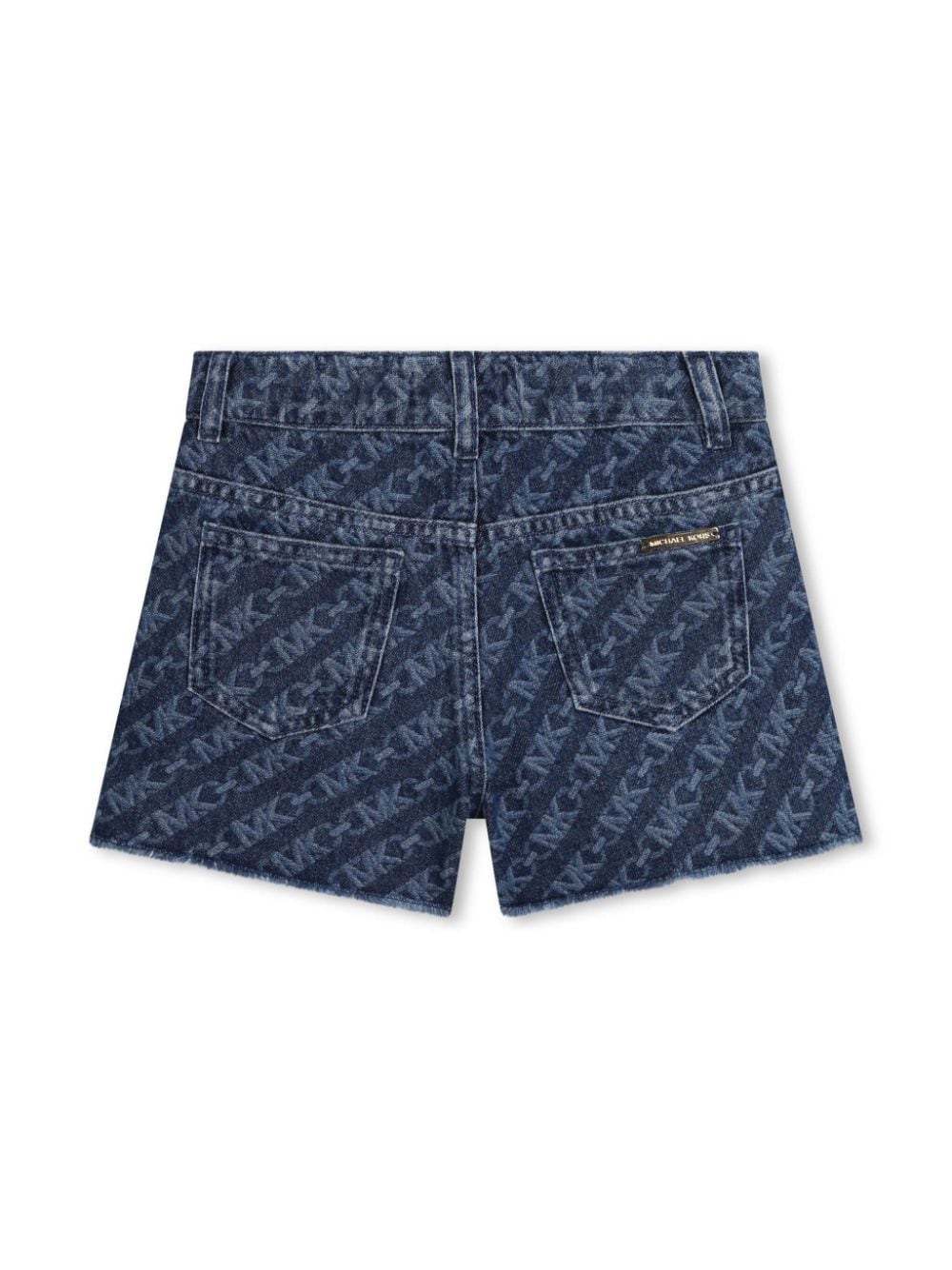 Short denim logo all-over