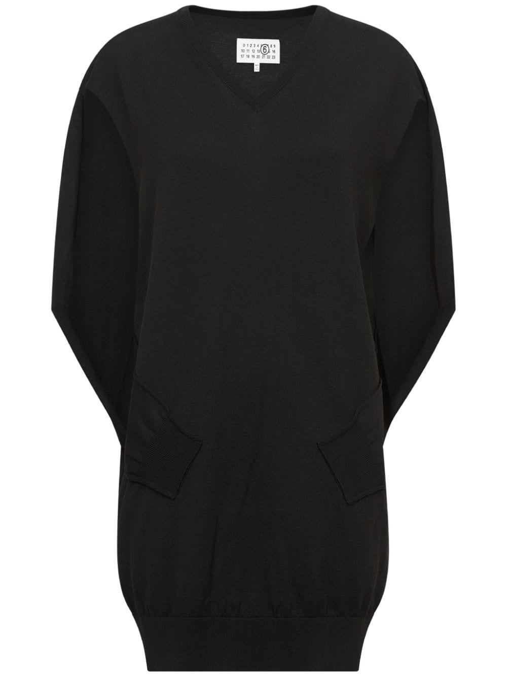 Black batwing sleeve dress