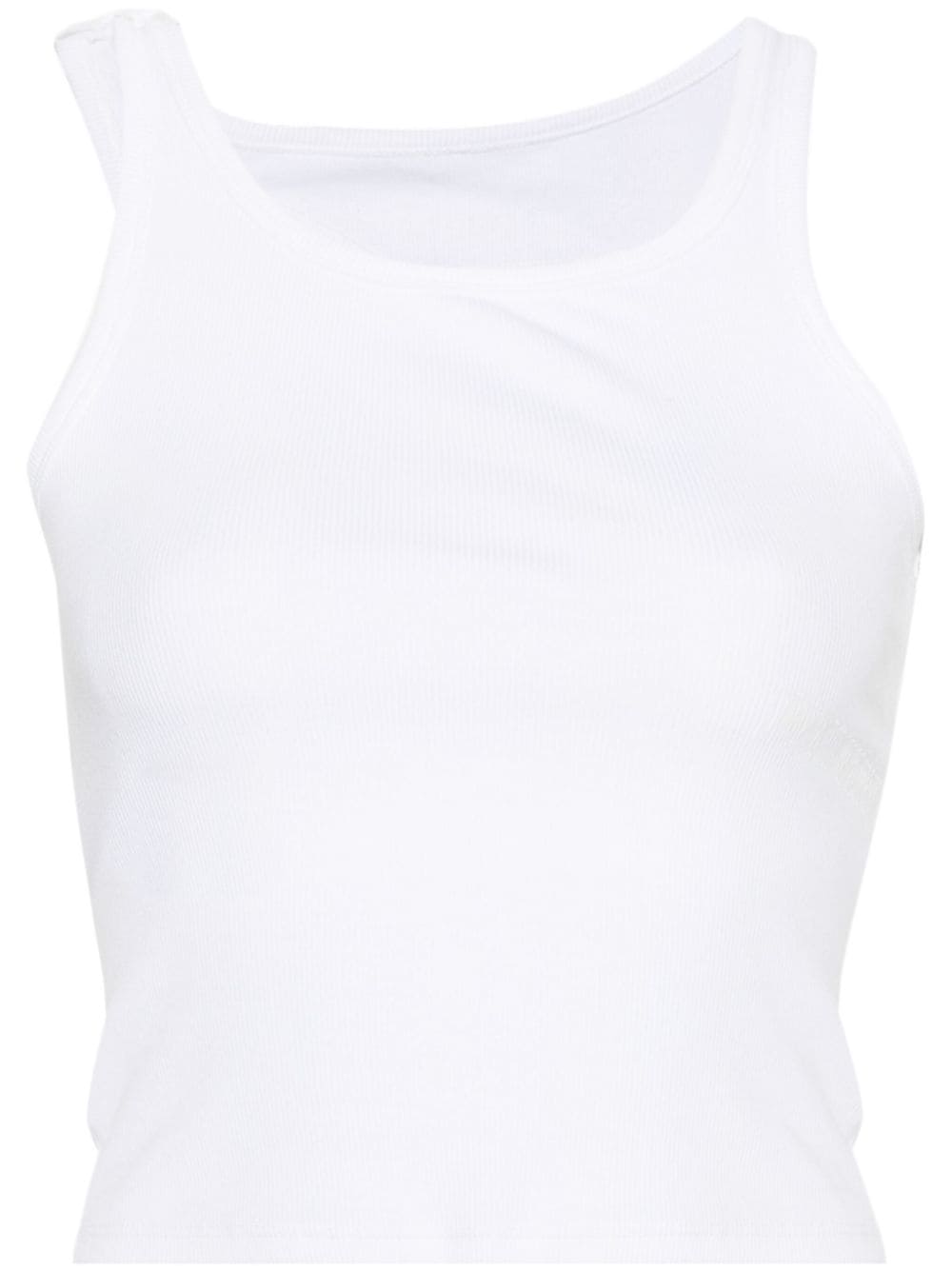 White cut-out retro tank top